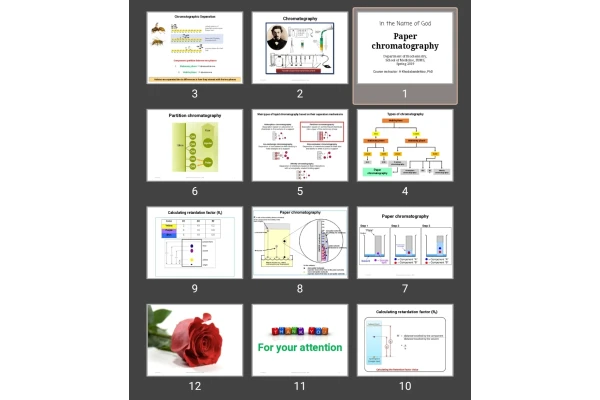 پاورپوینت Paper chromatography