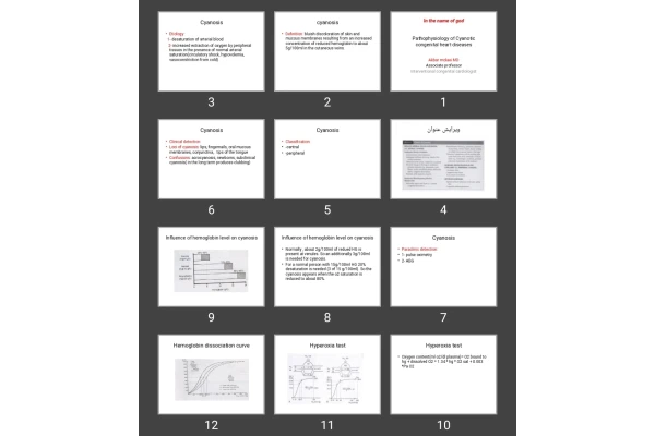 پاورپوینت Pathophysiology of Cyanotic congenital heart diseases