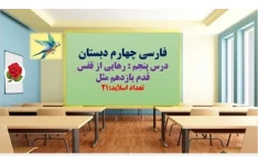 پاورپوینت فارسی چهارم دبستان درس پنجم  رهایی از قفس