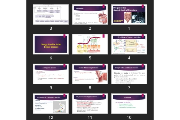 پاورپوینت Drugs Used in Gastrointestinal Disorders