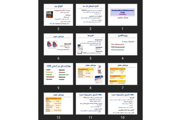 پاورپوینت Nonsteroidal Antiinflammatory Drugs (NSAIDs)