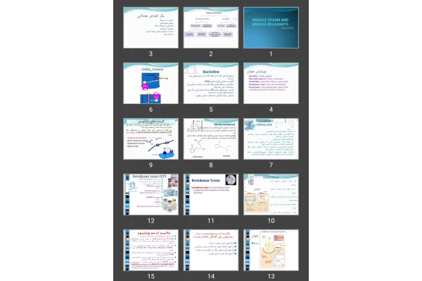 پاورپوینت MUSCLE SPASM AND MUSCLE RELAXANTS