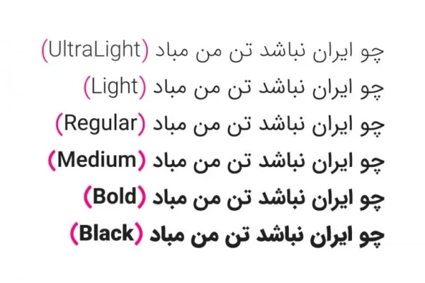 دانلود مجموعه فونت ایران سنس