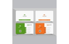 کارت ویزیت رنگ نارنجی