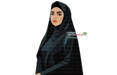 وکتور زن ایرانی باحجاب چادرسیاه