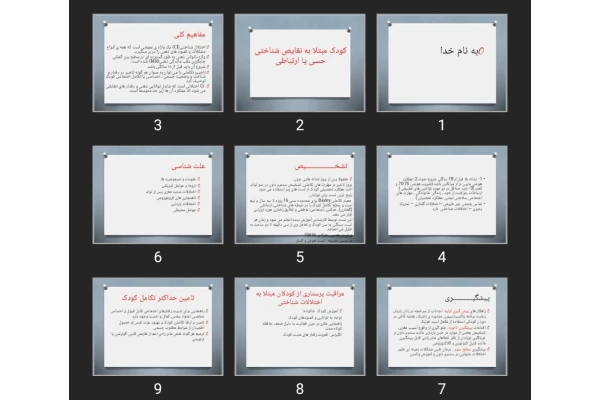 پاورپوینت کودک مبتلا به نقایص شناختی حسی یا ارتباطی