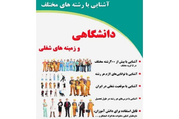 فایل جامع آشنایی با رشته های مختلف دانشگاهی و زمینه های شغلی