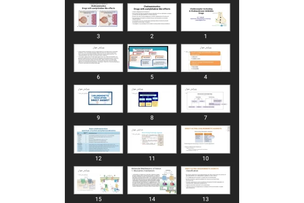 پاورپوینت Cholinoceptor-Activating & Cholinesterase-Inhibiting Drugs