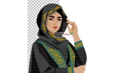 عکس png دختر ایرانی با پوشش حجاب شال