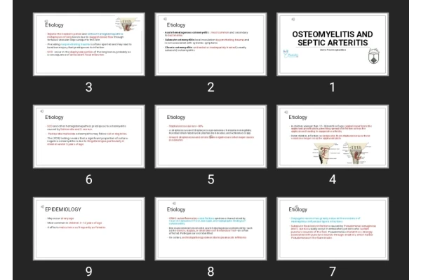 پاورپوینت Osteomyelitis and septic arteritis
