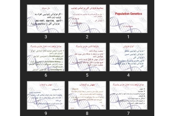 پاورپوینت Population Genetics