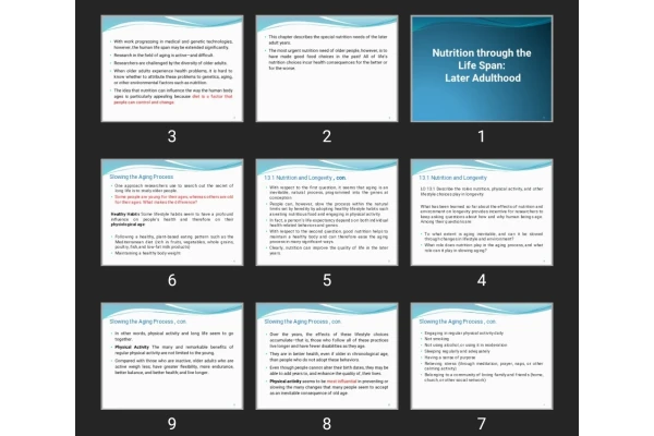 پاورپوینت Nutrition through the Life Span: Later Adulthood