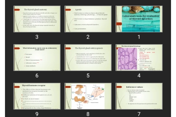 پاورپوینت Laboratory tests for evaluation of thyroid disorders
