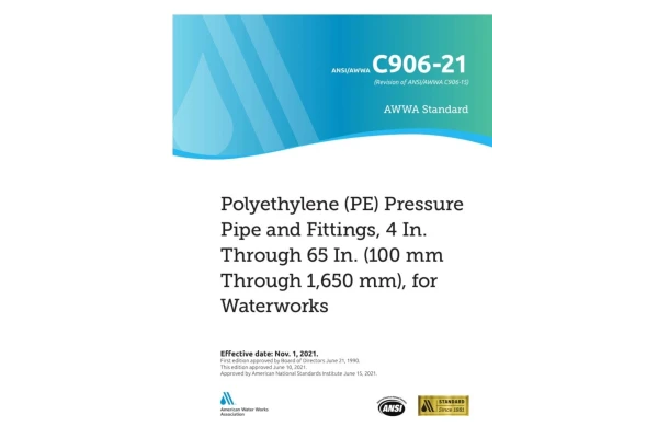 استاندارد لوله های و اتصالات پلی اتیلنی 4 اینچ الی 65 اینچ  ویرایش 2022  💥AWWA C906 2021  ✅Polyethylene PE Pressure Pipe and Fittings, 4 inch through 65 inch  for waterworks