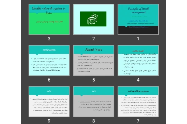 پاورپوینت نظام شبکه بهداشت و درمان در ایران
