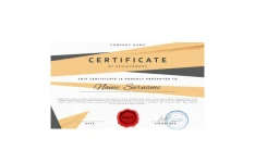 طرح گواهینامه رنگ نارنجی