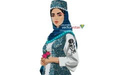 وکتور دختر باحجاب لباس محلی سنتی ایرانی