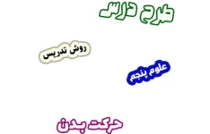 طرح درس و روش تدریس علوم پنجم، درس5 : حرکت بدن