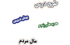 طرح درس و روش تدریس هدیه های آسمان پنجم، درس6 : مال مردم