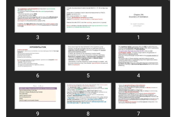 پاورپوینت Disorders of Ventilation