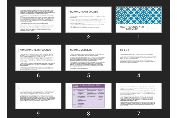پاورپوینت Heart sounds and murmurs