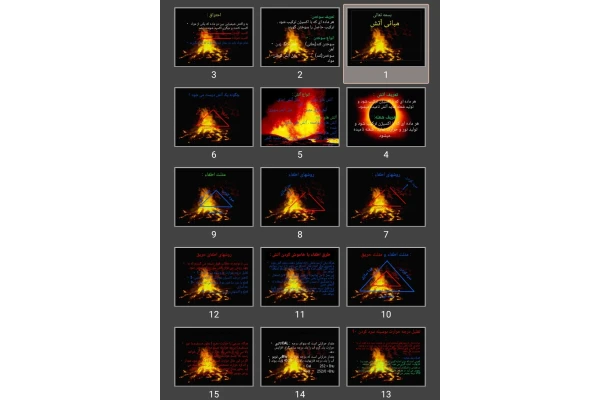 پاورپوینت مبانی آتش