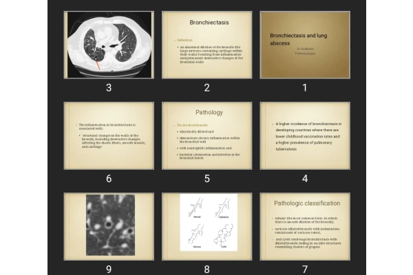 پاورپوینت Bronchiectasis and lung abscess