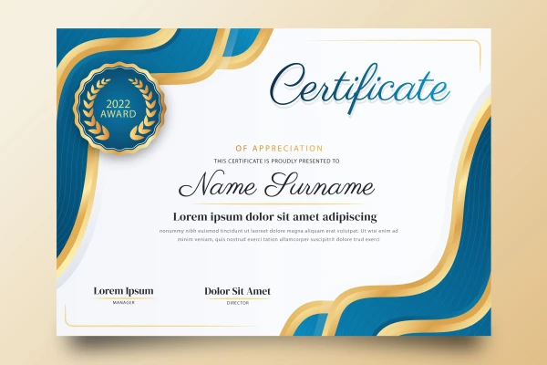دانلود سرتیفیکت مدرن و شیک