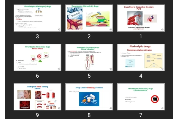 پاورپوینت Drugs Used in Coagulation Disorders Part2