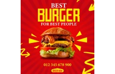 قالب پست اینستاگرام فست فود