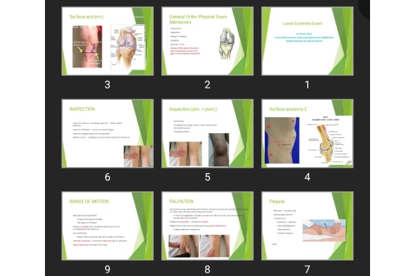 پاورپوینت معاینه اندام تحتانی Lower Extremity Exam