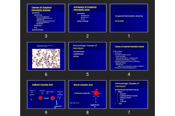 پاورپوینت Acquired hemolytic anemia