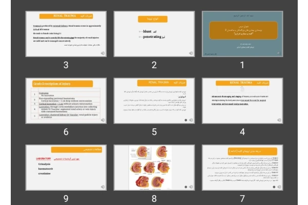 پاورپوینت ترومای کلیه و مجاری ادراری