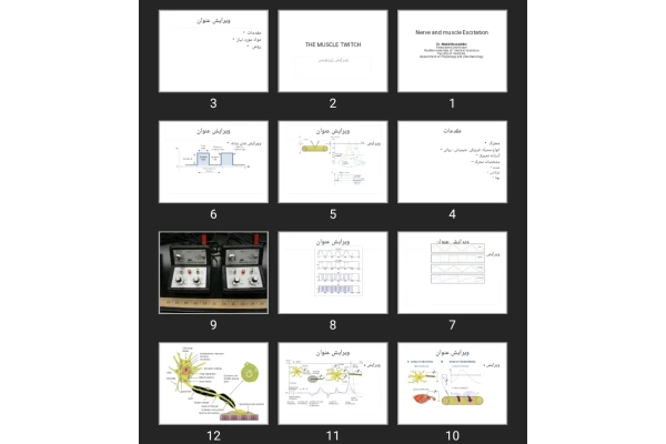 پاورپوینت Nerve and muscle Excitation