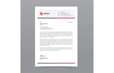 سربرگ شرکت رنگ قرمز و سفید