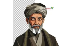 png مرد بزرگسال باپوشش قدیمی عمامه و عبا