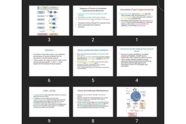 پاورپوینت Immediate (Type I) Hypersensitivity