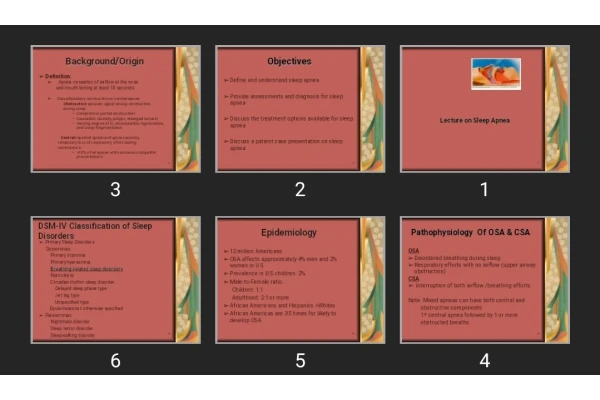 پاورپوینت Lecture on Sleep Apnea