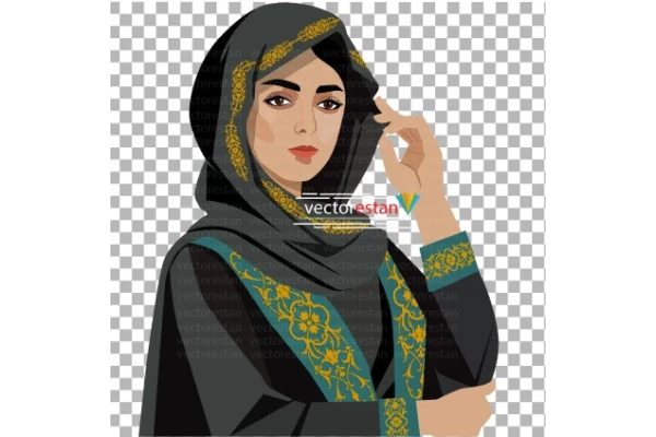 عکس png دختر ایرانی با پوشش حجاب شال