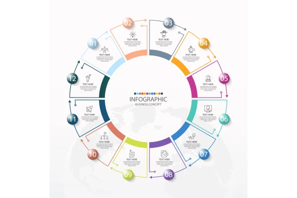 اینفوگرافیک مراحل انجام کار و تحقیقات