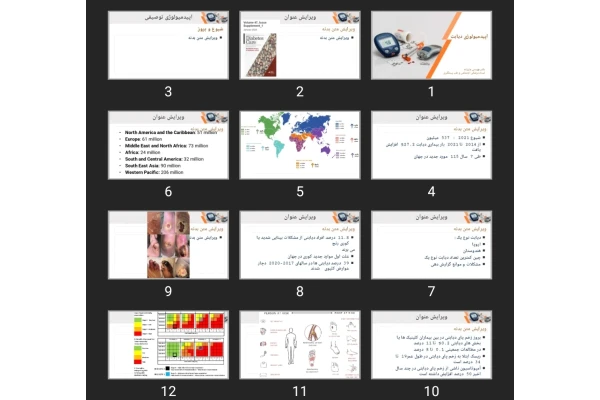 پاورپوینت اپیدمیولوژی دیابت