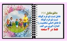 دانلودفایلPDF فرم تست نئو بلند ۲۴۰ سوالی  حدودا ۴۰ دقیقه زمان میگیره.  فقط در 8صفحه