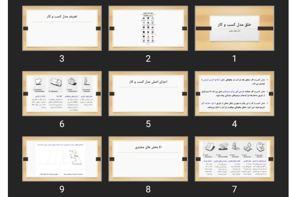 پاورپوینت خلق مدل کسب و کار