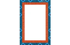 وکتور لایه باز طرح کاشی کادر اسلیمی عمودی مستطیلی 204