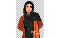 png طرح  زن ایرانی باحجاب اسلامی