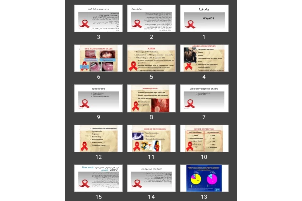 پاورپوینت اپیدمیولوژی HIV/AIDS