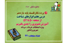 پرده نگارفلسفه پایه یازدهم درس هفتم ابزارهای شناخت از صفحه 50 تا 57