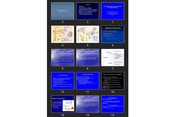 پاورپوینت The immunology of organ and stem cell transplantations