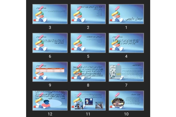 پاورپوینت درمان دارویی اضطراب