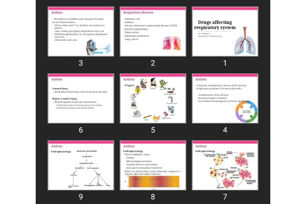 پاورپوینت Drugs affecting respiratory system